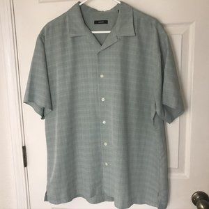 Mens Alfani Shirt Button Up Short Sleeve Sz Lrg
